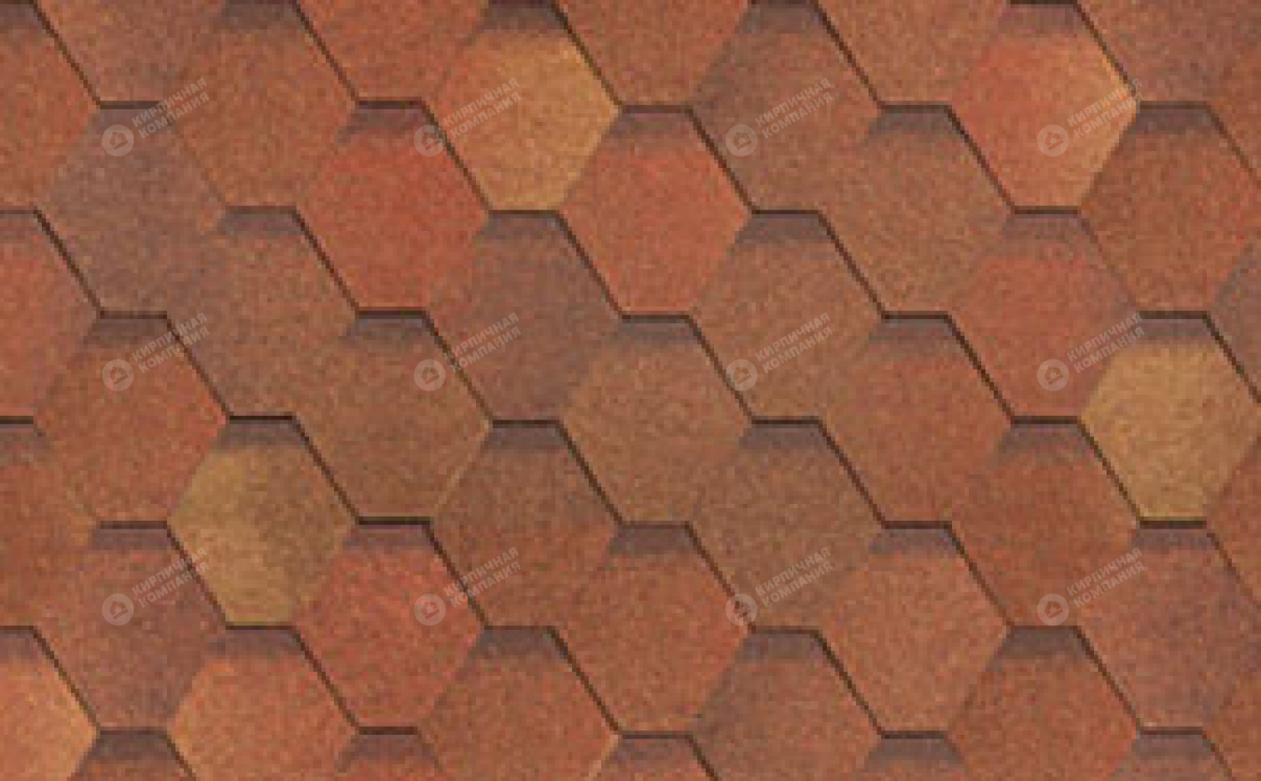 Гибкая черепица Шинглас серия Классик Соната цвет Красно-коричневый