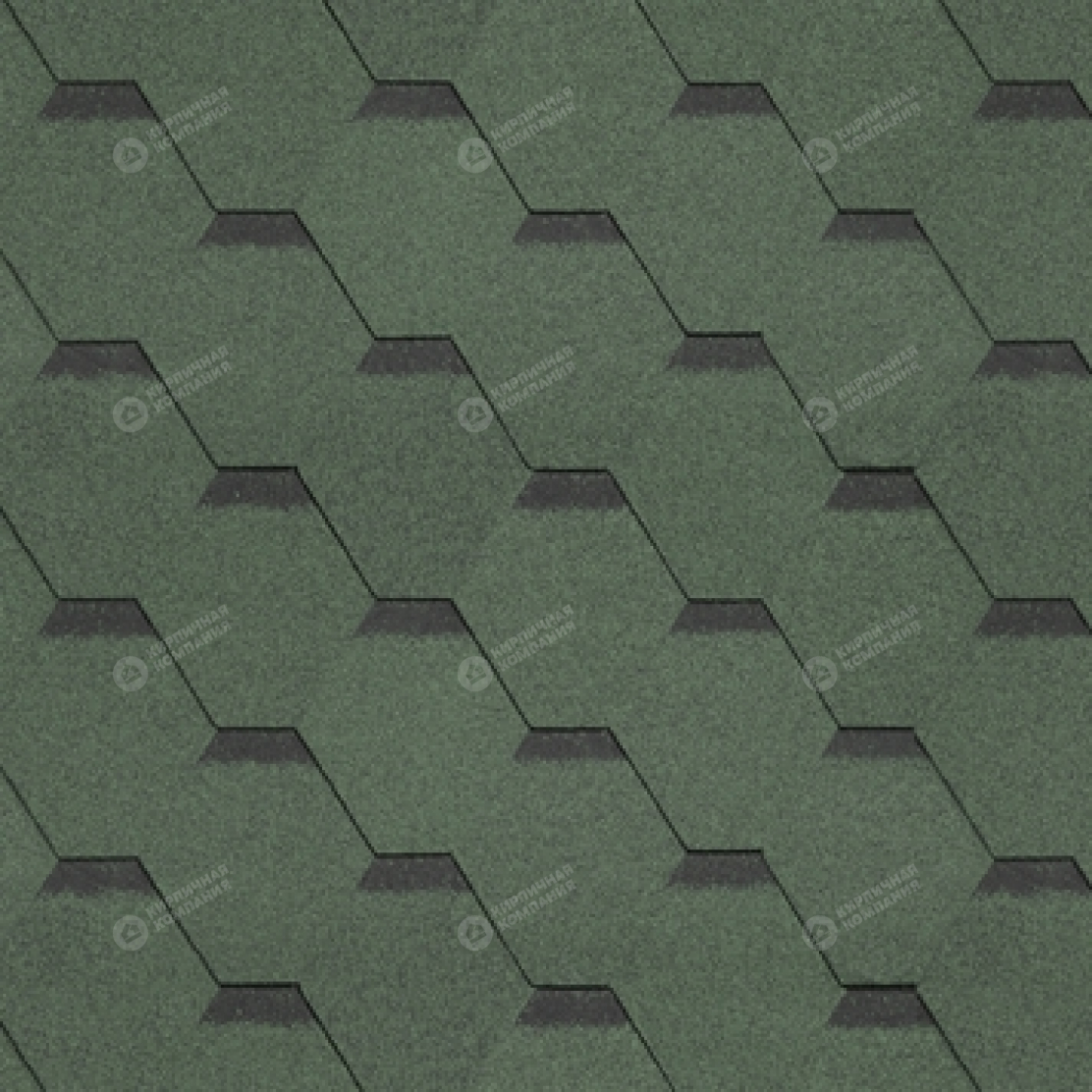 Гибкая черепица Шинглас серия Ультра Самба цвет Зеленый