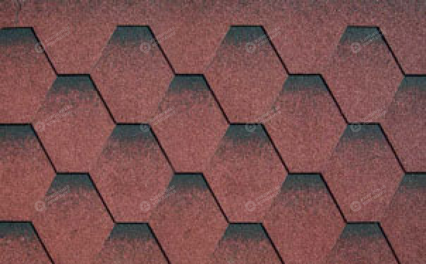 Гибкая черепица рядовая KATEPAL осенний красный