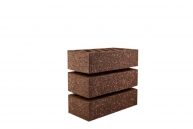 Кирпич облицовочный евроформат Brown granite Кора+орех